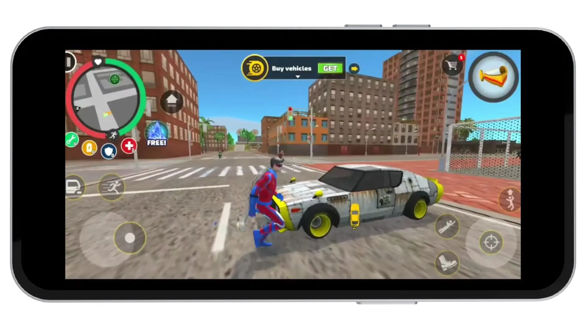 rope hero mod apk full action gameplay scene