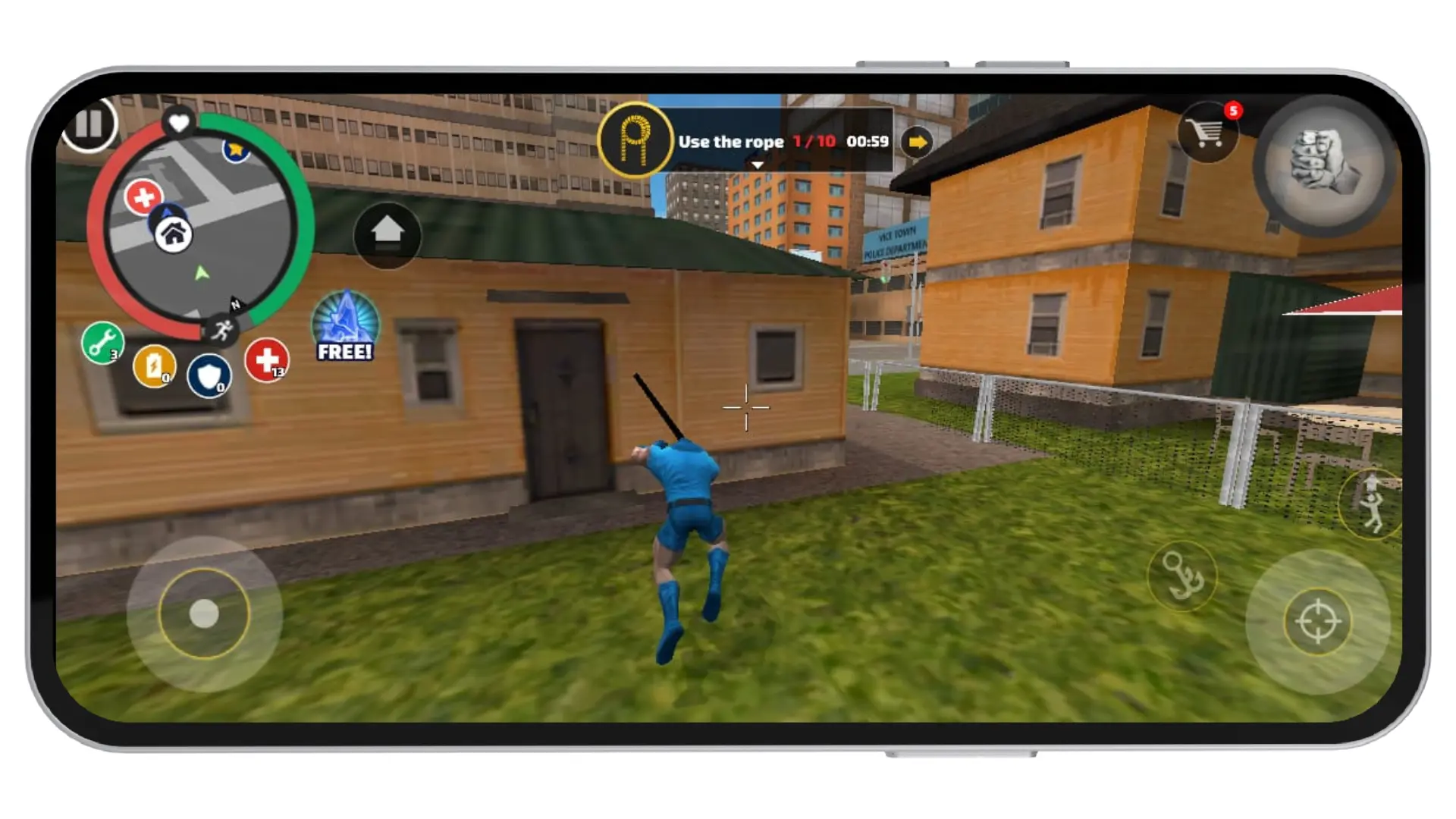 rope hero mod apk rope swinging mechanics gameplay