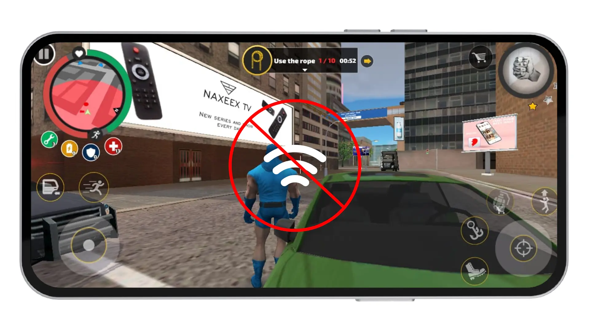 rope hero mod apk offline gameplay mode android