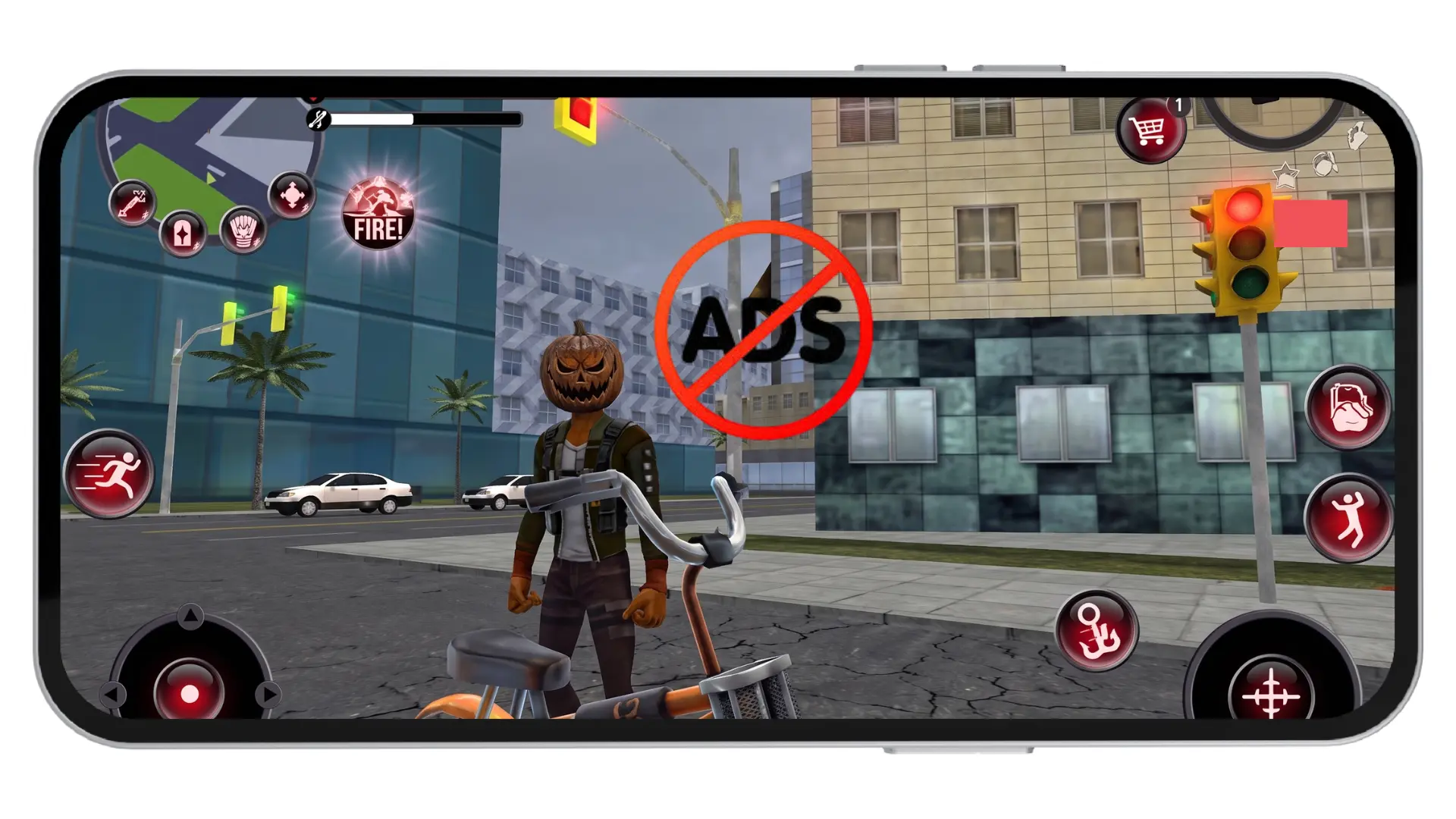 rope hero vice town apk old version ads free gameplay screenshot