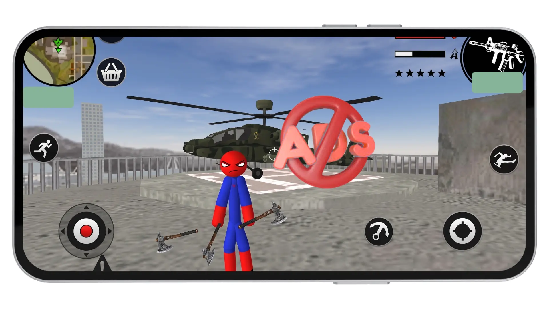 stickman rope hero mod apk no interference gameplay mode